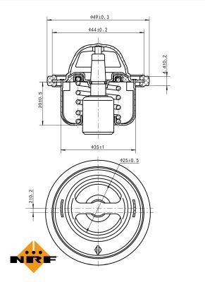 Caja del termostato NRF 725076