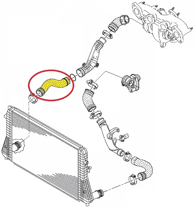 Tubo flexible de aire de sobrealimentación MAT234