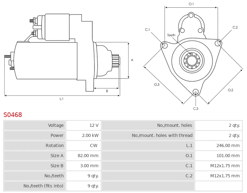 Motor de arranque AS-PL S0468
