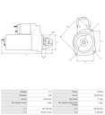 Motor de arranque A2829061100 STR12500
