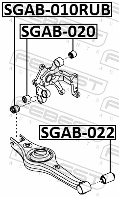Buje de Suspensión del Brazo oscilante FEBEST SGAB-022