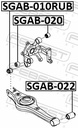 Buje de Suspensión del Brazo oscilante FEBEST SGAB-022