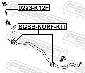 Bieleta de suspensión delantera FEBEST 0223-K12F