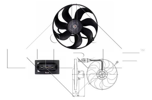 Ventilador del radiador NRF 47397