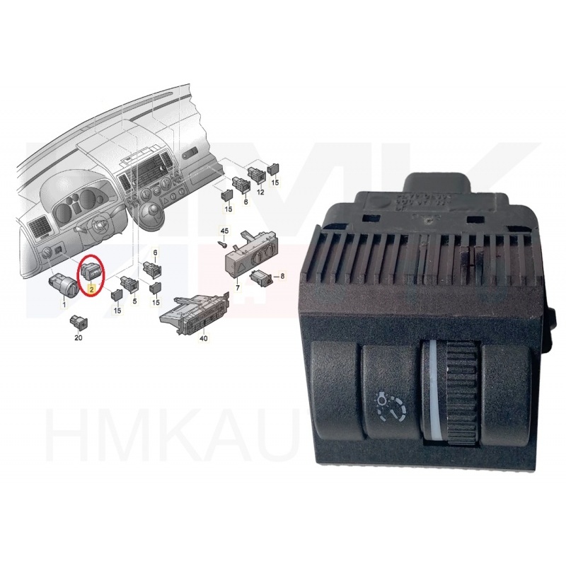 Regulador del alcance de faros 6Q0941334 Unidad de control, regulador del alcance de faros 6Q0941334