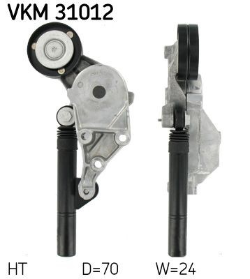 Polea tensora de la correa trapecial poli V SKF VKM 31012