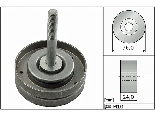 Tensor de correa, correa poli V INA 532 0500 10