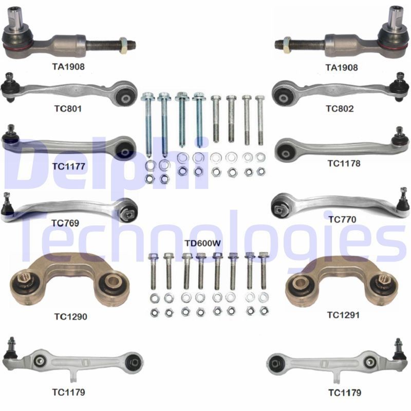 Juego de brazos de suspensión delantera DELPHI TC1500KIT