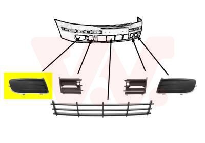 [7622592] Rejilla de ventilación, parachoques VAN WEZEL 7622592