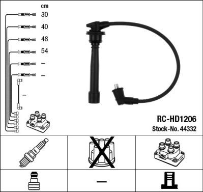 [44332] Juego de cables de encendido NGK 44332