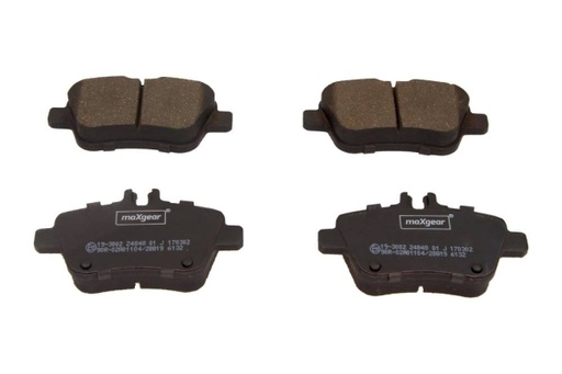 Pastillas de freno traseras MAXGEAR 19-3002
